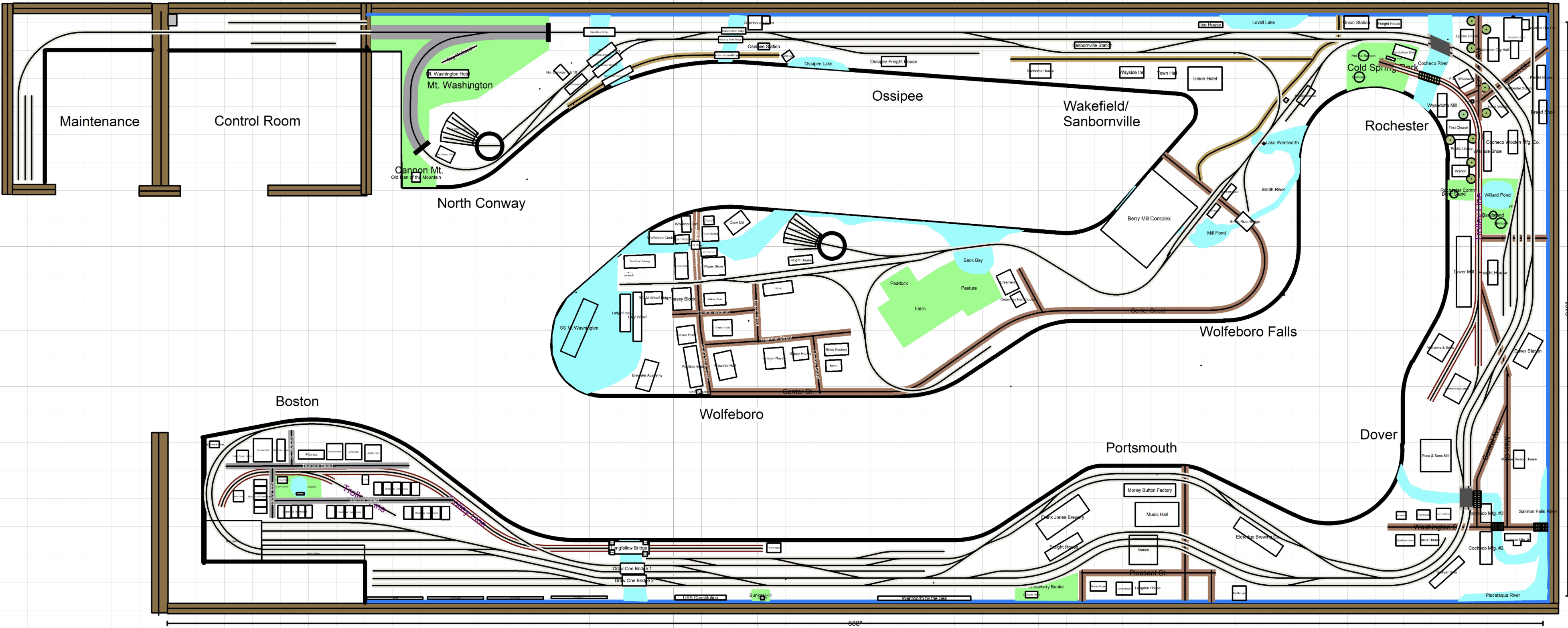 Track plan of the museum layout